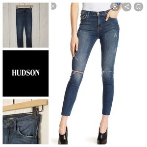 Hudson Barbara Distressed skinny jeans NWT